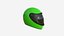 Cartoon Helmet Kart A04 Green - Character Design