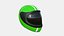 Cartoon Helmet Kart A04 Green - Character Design