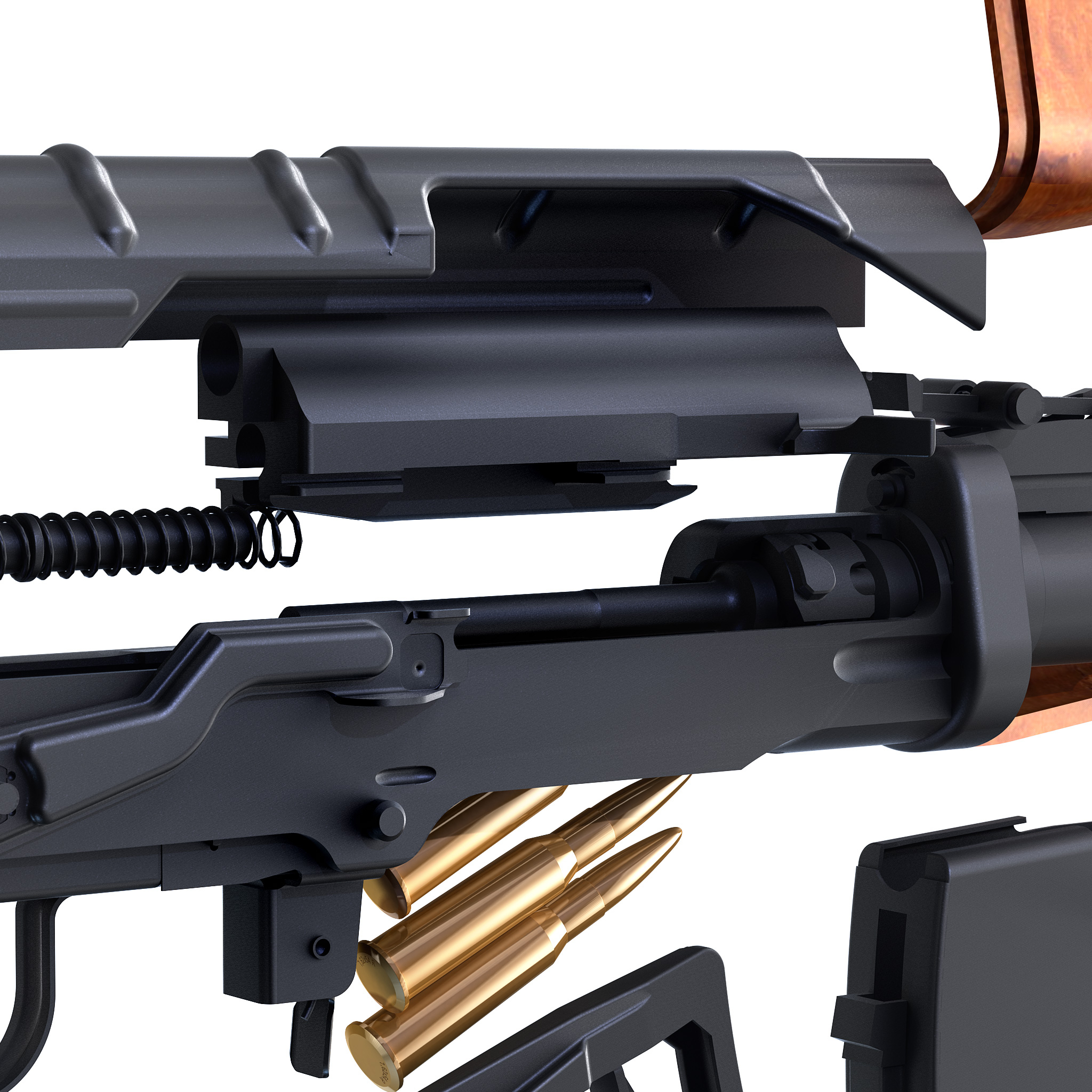 dragunov svd sniper rifle 3d model