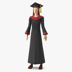 Low Poly Student 3D model