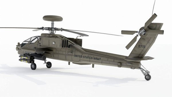 ah-64 d attack helicopter 3d model