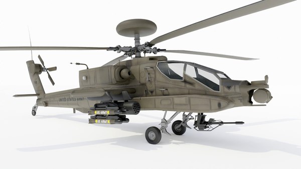 ah-64 d attack helicopter 3d model