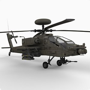 ah-64 d attack helicopter 3d model