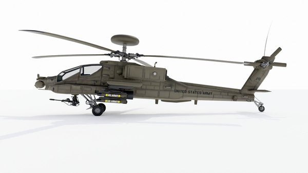 ah-64 d attack helicopter 3d model