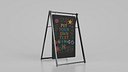 Customizable Double Sided Swinging Steel Chalkboard Sign