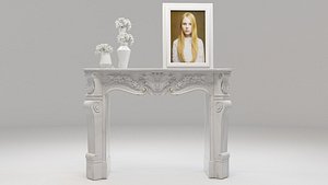 3D classical fireplace model