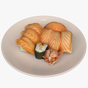 Sushi Plate 3D
