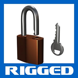 ma brass padlock rigged lock key