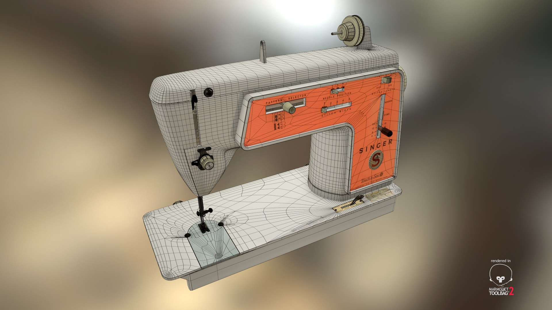 Singer 626 sewing machine 3D TurboSquid 1720389