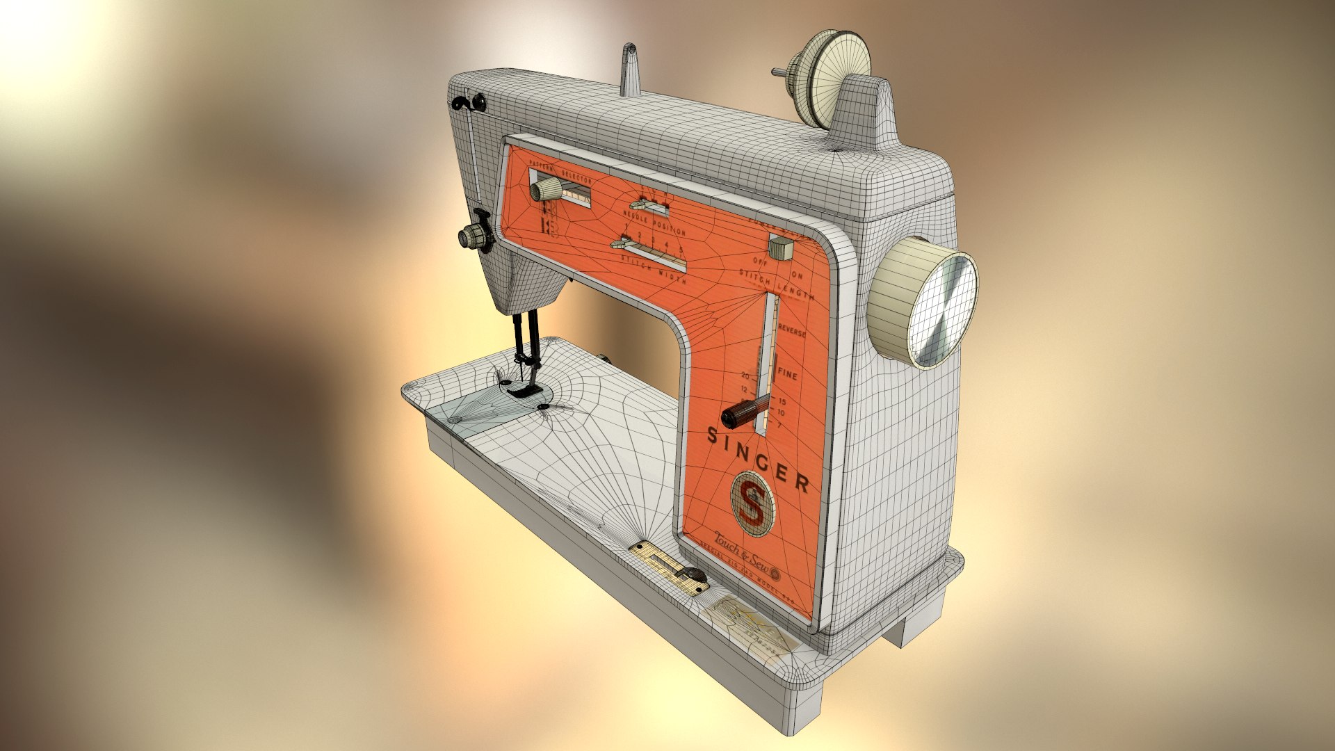 Singer 626 sewing machine 3D TurboSquid 1720389