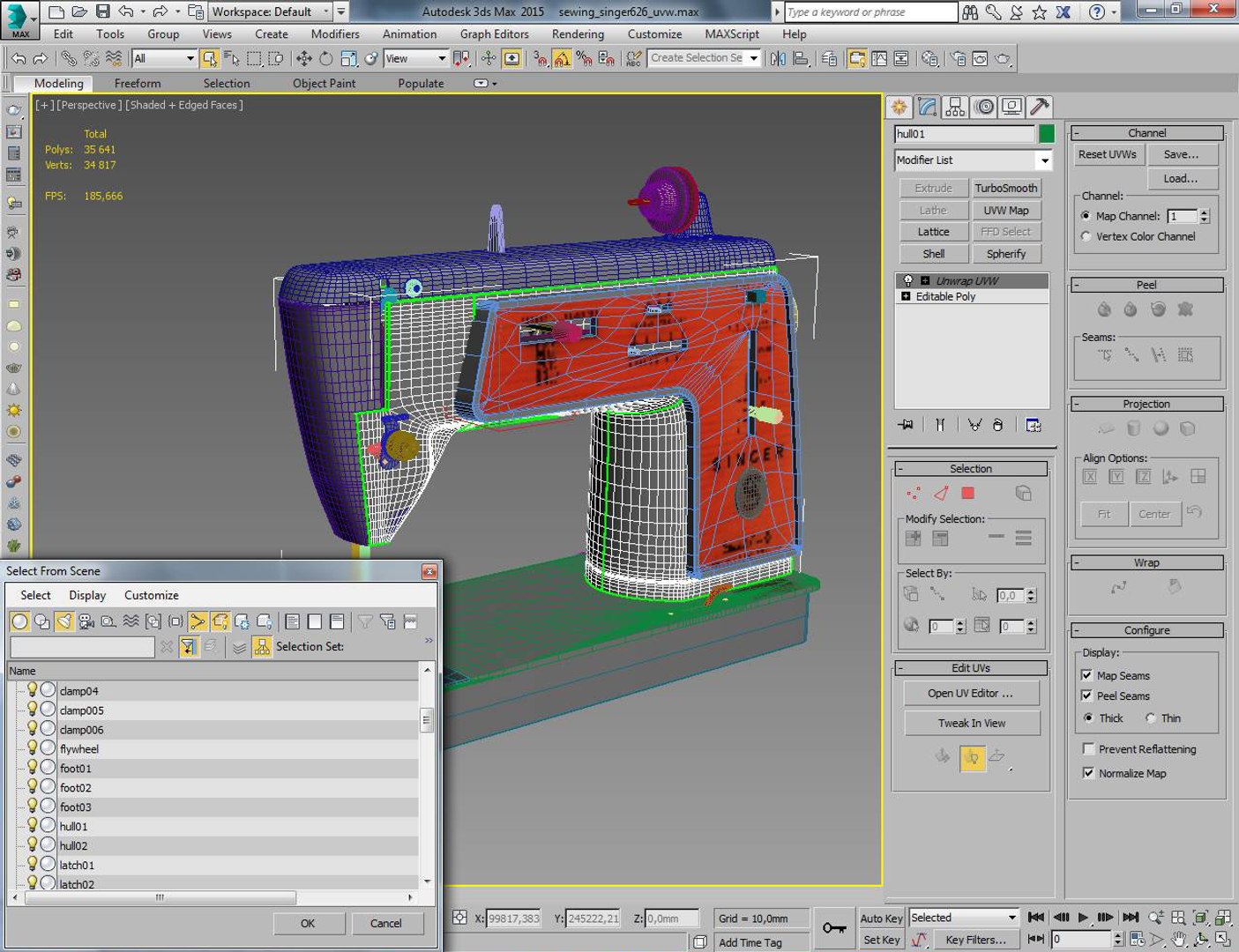 Singer 626 sewing machine 3D TurboSquid 1720389