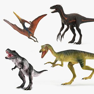 Rigged Carnivorous Dinosaurs Collection 2 3D model