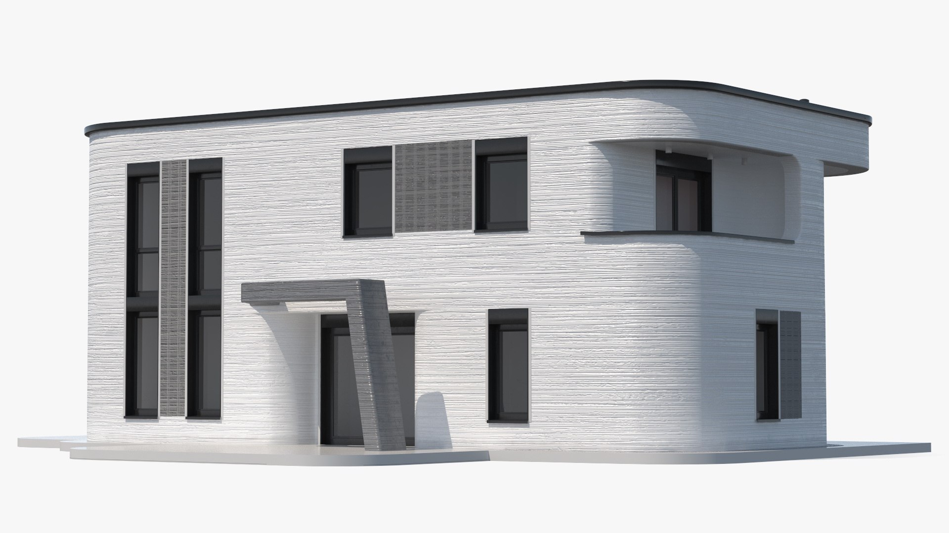 3D Printed House Exterior 3D model preview