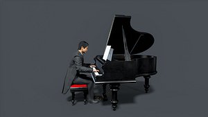3D Pianist character