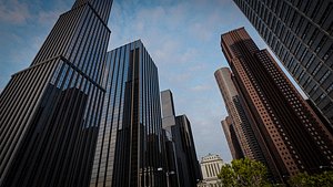 CITY SCENE SET SKYSCRAPER 3D model