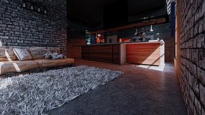 3D living room
