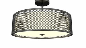Spencer Semi-Flush Mount 3d