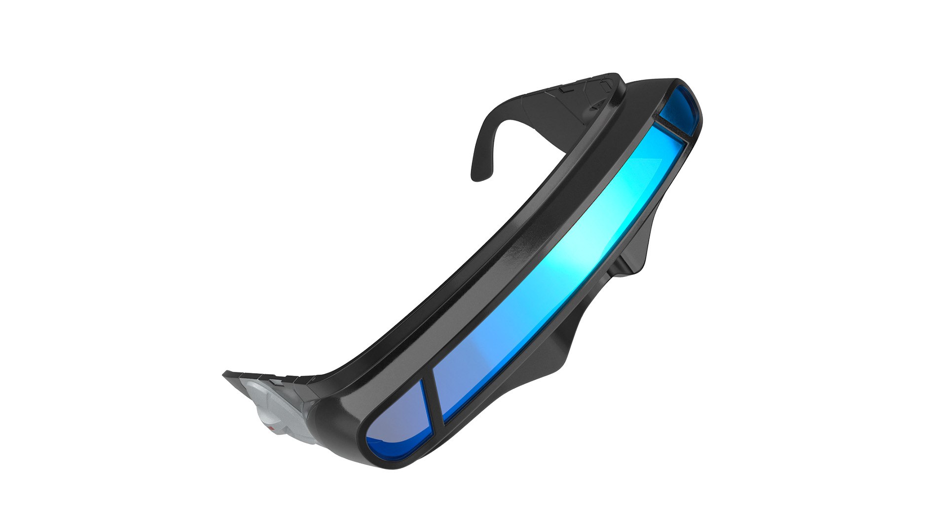 Futuristic Mono Lens Sunglasses Black 3D model preview