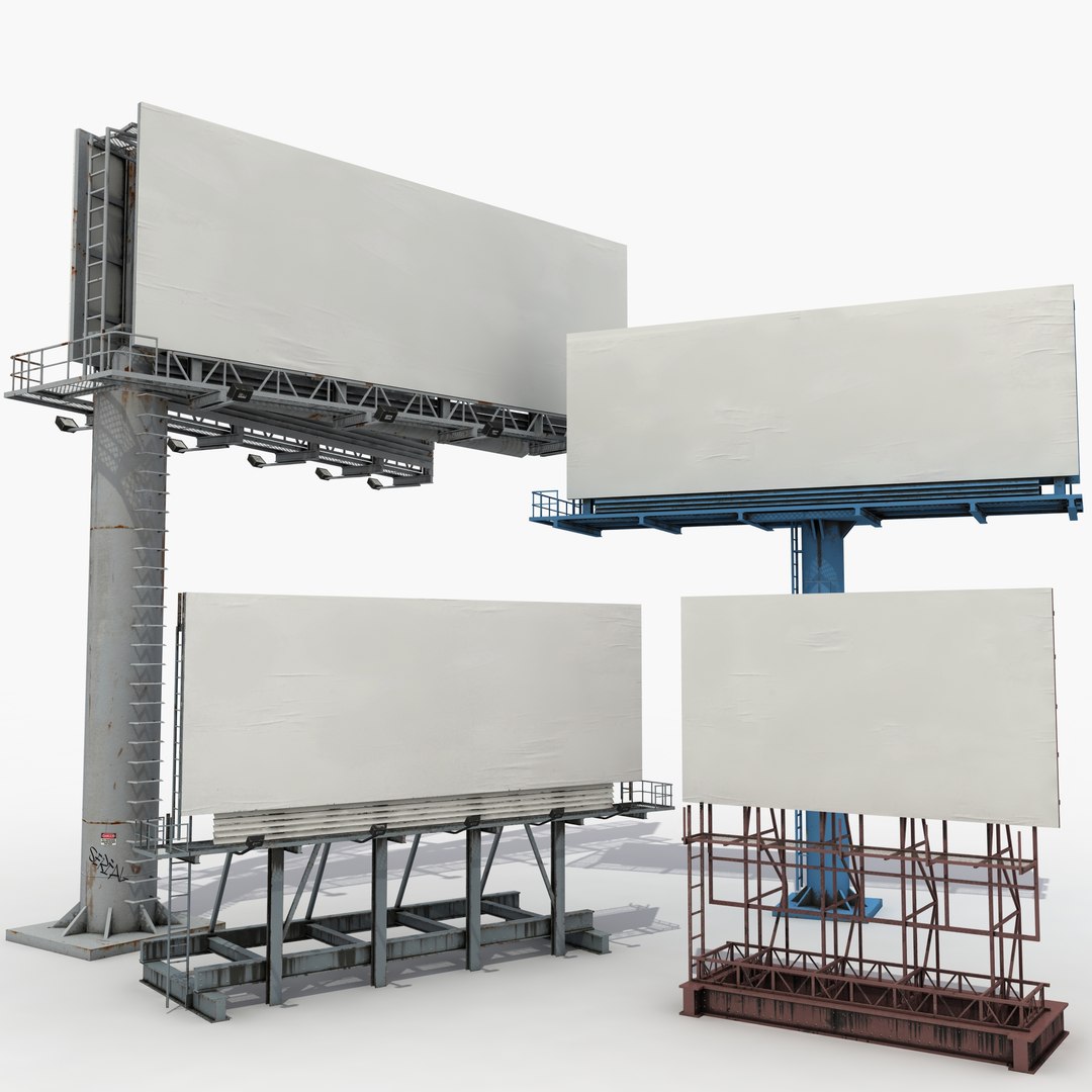 3D Street Billboards - TurboSquid 1218813