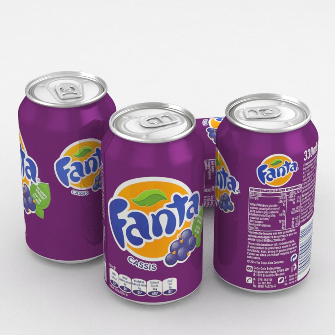 Beverage Fanta Blackcurrant 330ml 3D Model | 1148138 | TurboSquid