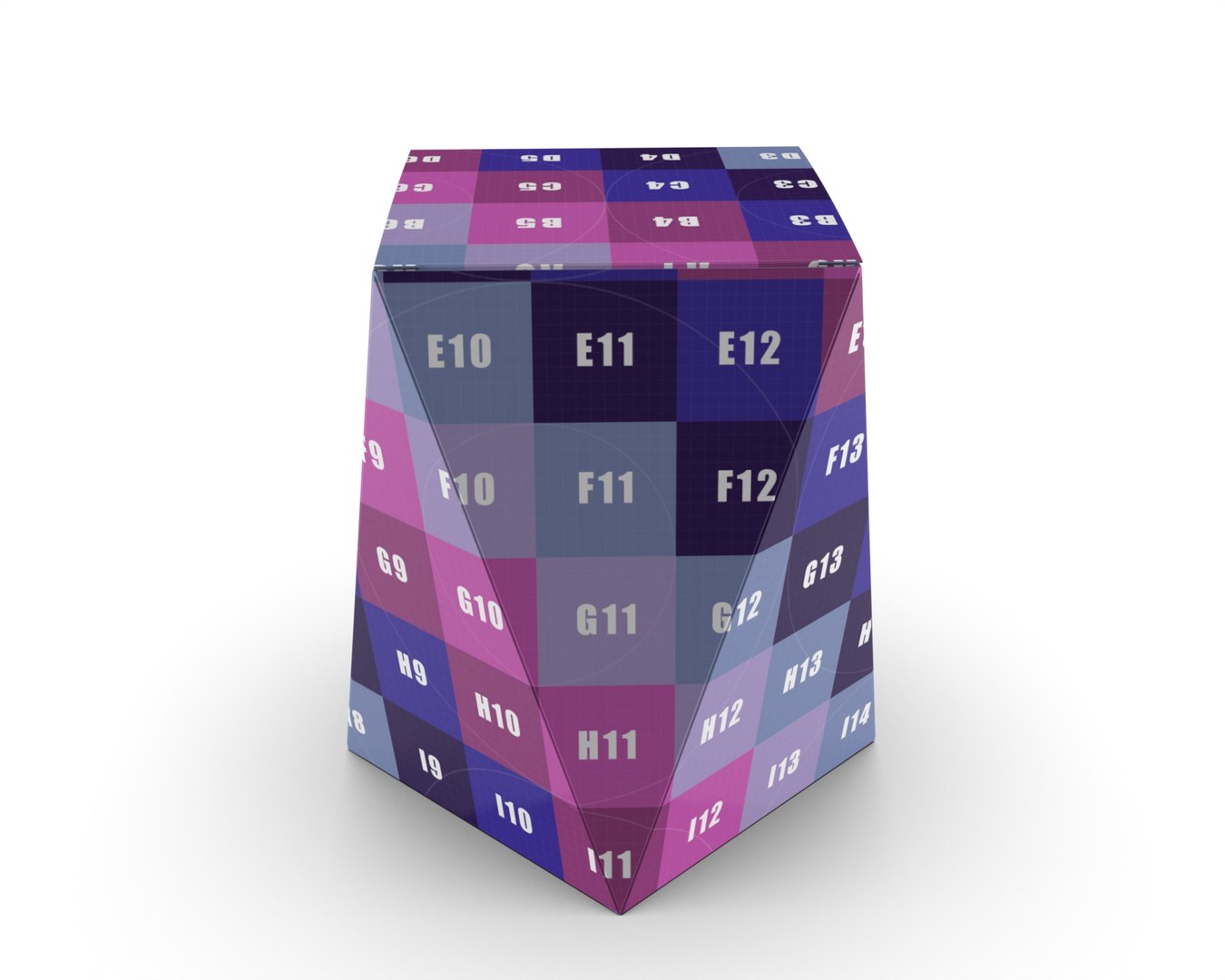 3D Eight Panel Tapared Packaging Box 150x100x100mm - TurboSquid 2316450