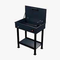 Open Parts Washer with Retained Lid and Hollow Wash Spout