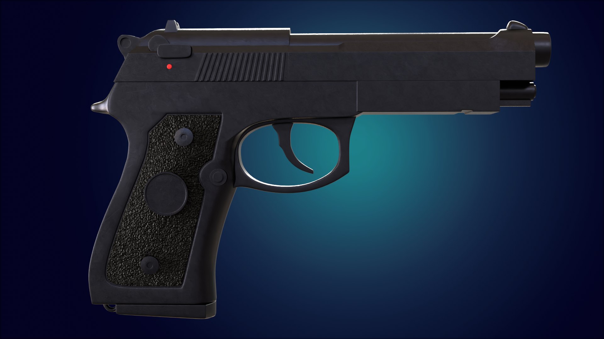 Realistic Beretta M9 Pistol 3D Model - TurboSquid 1597402