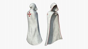 Medieval Cloak A15 Crusader - Fantasy Character Design 3D model