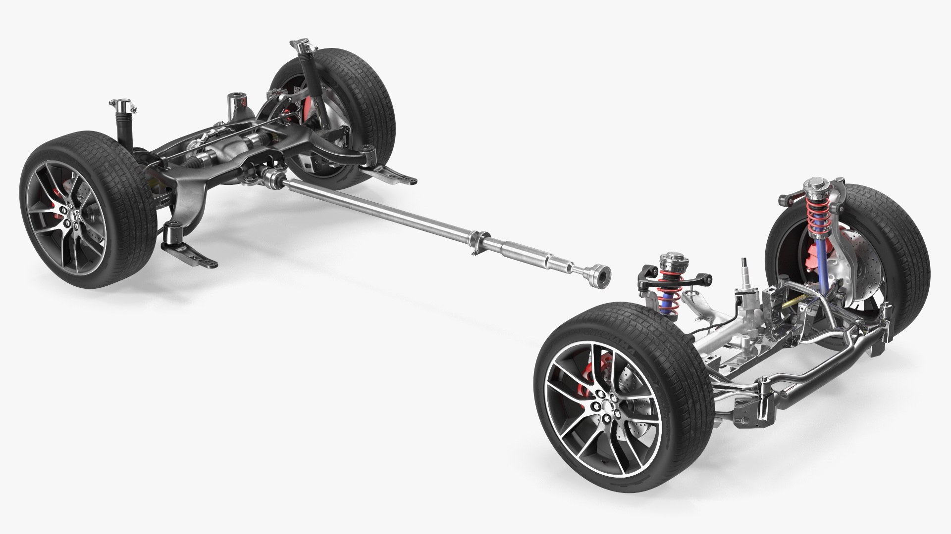 Automotive Suspension System 3D model preview
