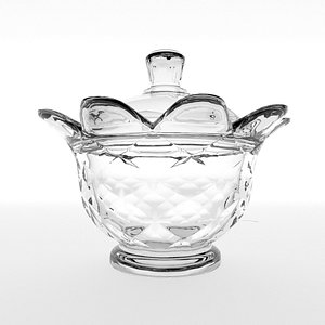 crystal sugar bowl 3D model