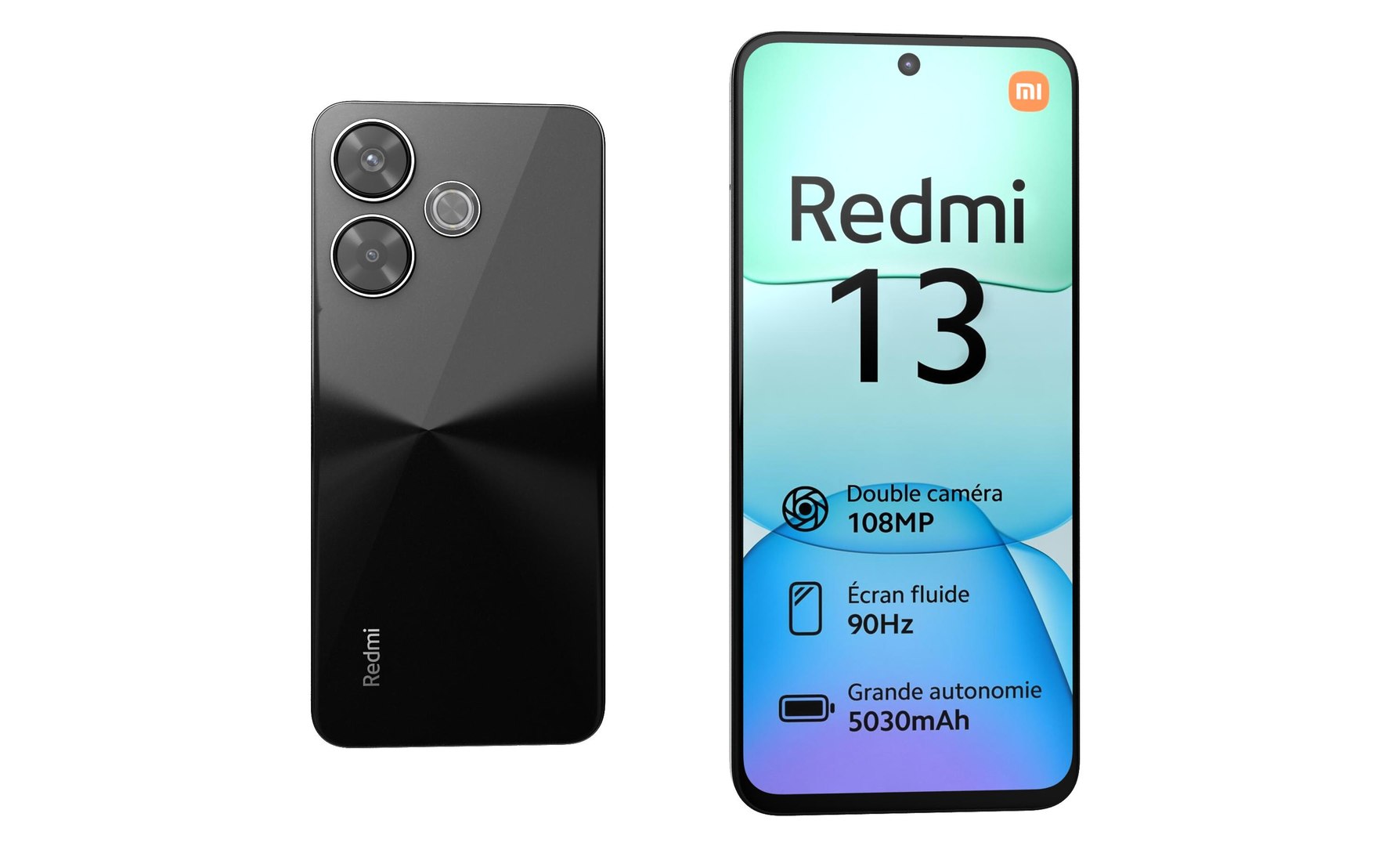 3D Xiaomi Redmi 13 4G Black Model - TurboSquid 2242104