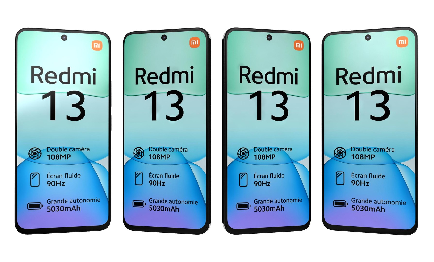 3D Xiaomi Redmi 13 4G Black Model - TurboSquid 2242104