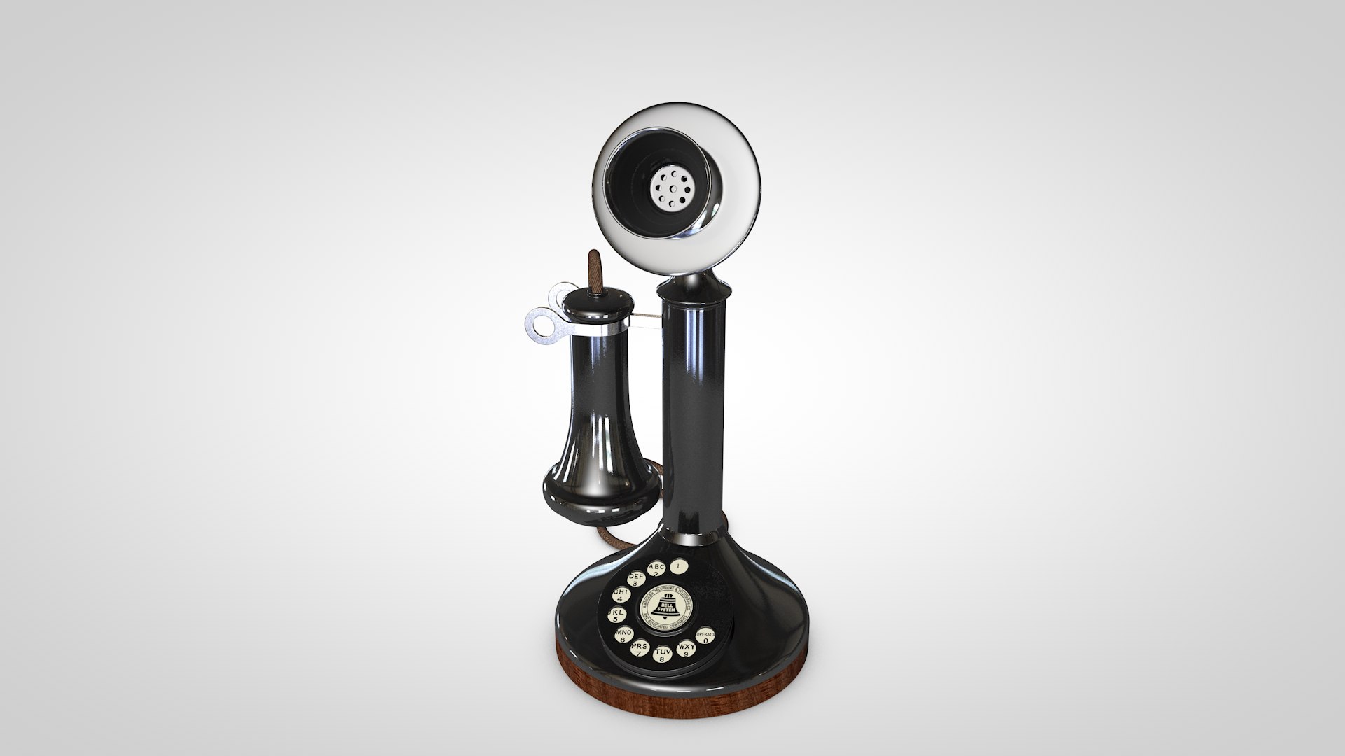 candlestick phone c4d