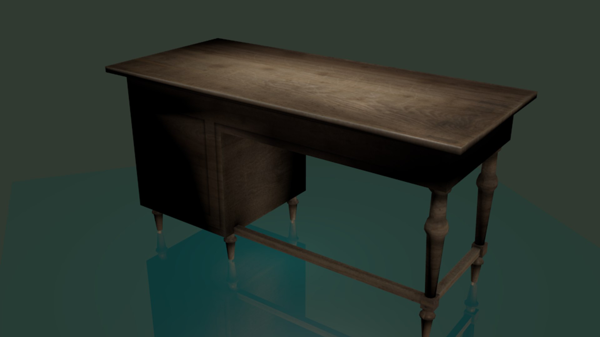 Old Wooden Table 3D - TurboSquid 1202501