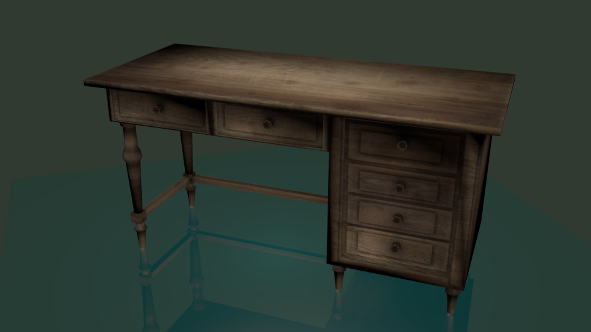 Old Wooden Table 3D - TurboSquid 1202501