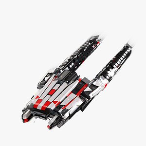 Lowpoly Sci Fi Spaceship Space Craft Air Vehicle 20
