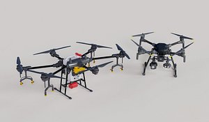 3D model Quadcopter Drones Collection Aircraft Drone