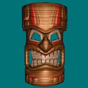 Tiki Mask Ocean God