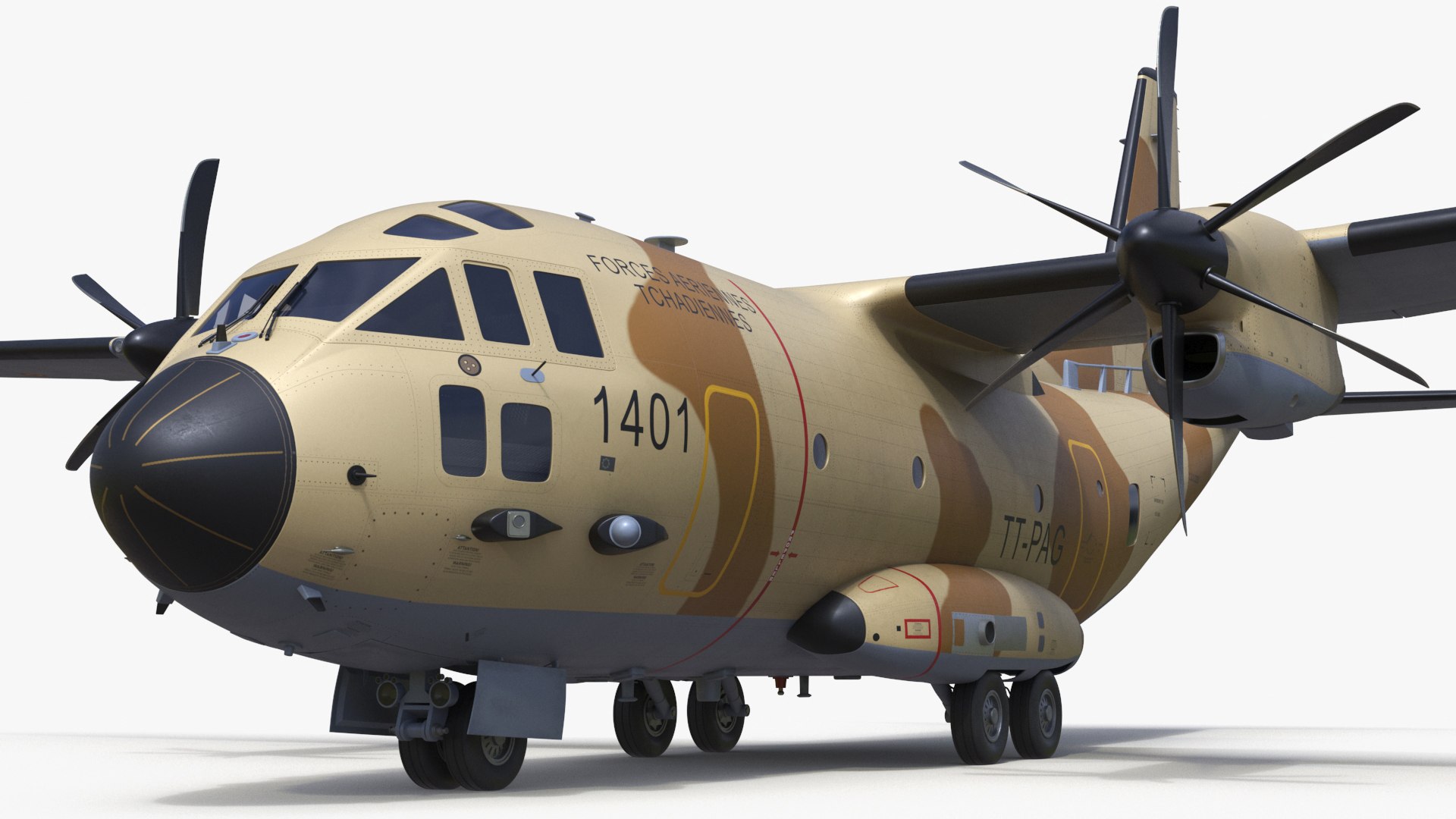 Alenia C-27J Spartan Brown 3D model preview