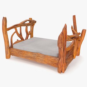 Log Bed Varnished 3D model