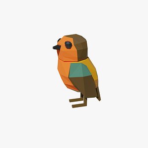 Vibrant Robin - Low Poly Model 3D model