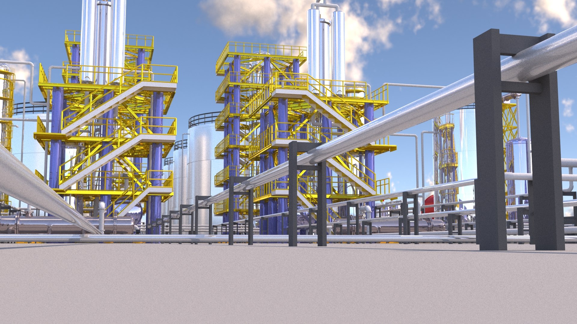 Chemical Plant For Engineering Design 3D - TurboSquid 2044942