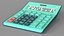 3D teal calculator generic model