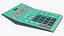 3D teal calculator generic model