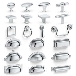 Knobs and cup handles set
