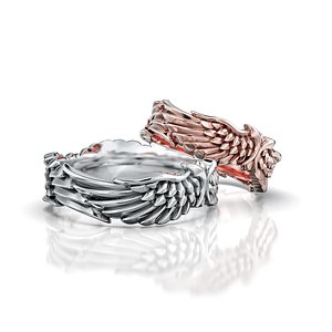Wedding Rings Angel Wings V1