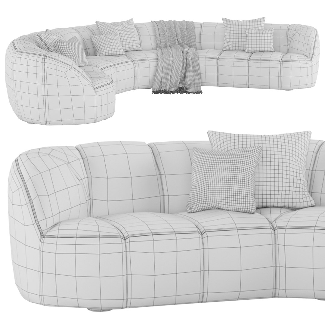 3D Modular sofa Cloud Infinity - TurboSquid 2164663