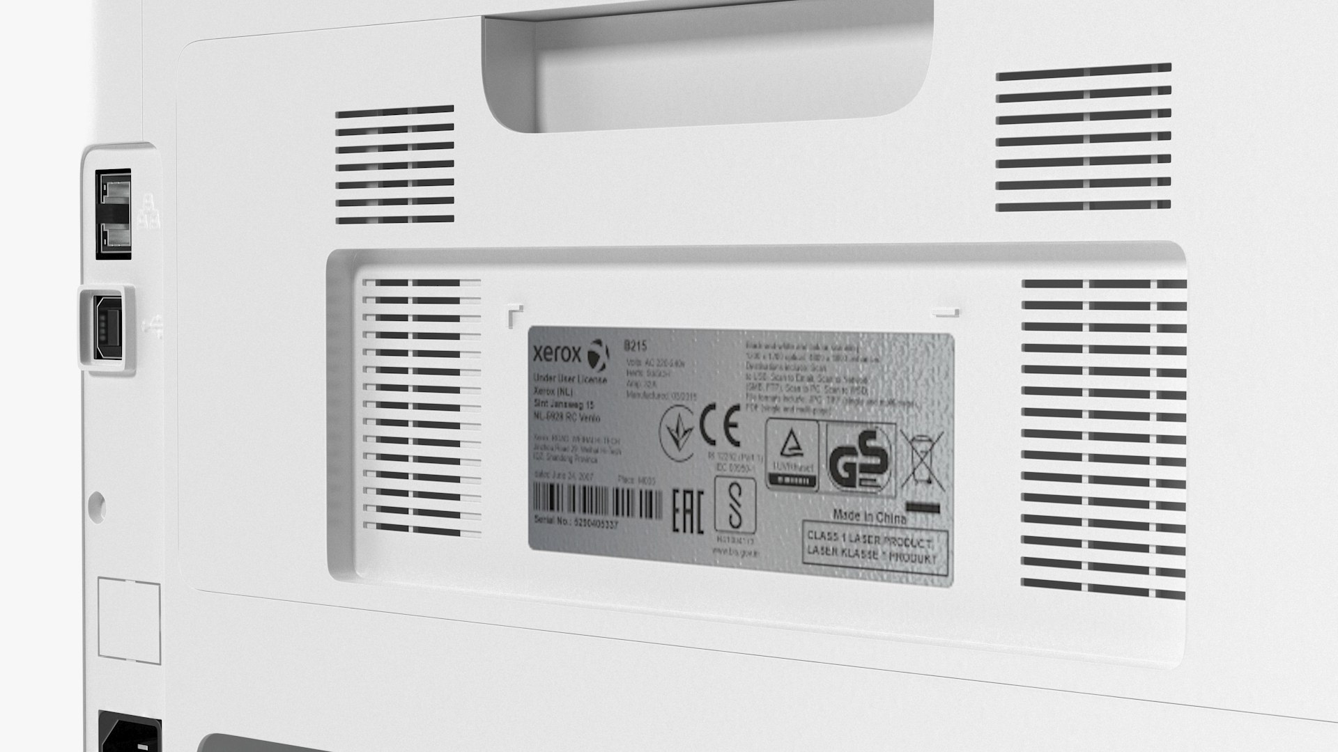 Xerox B215 Multifunction Laser Printer Power ON 3D model TurboSquid