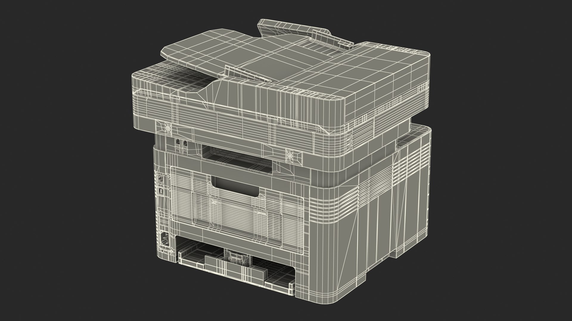 Xerox B215 Multifunction Laser Printer Power ON 3D model TurboSquid