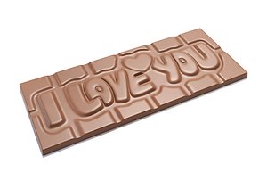 I Love You Chocolate Bar 3D model